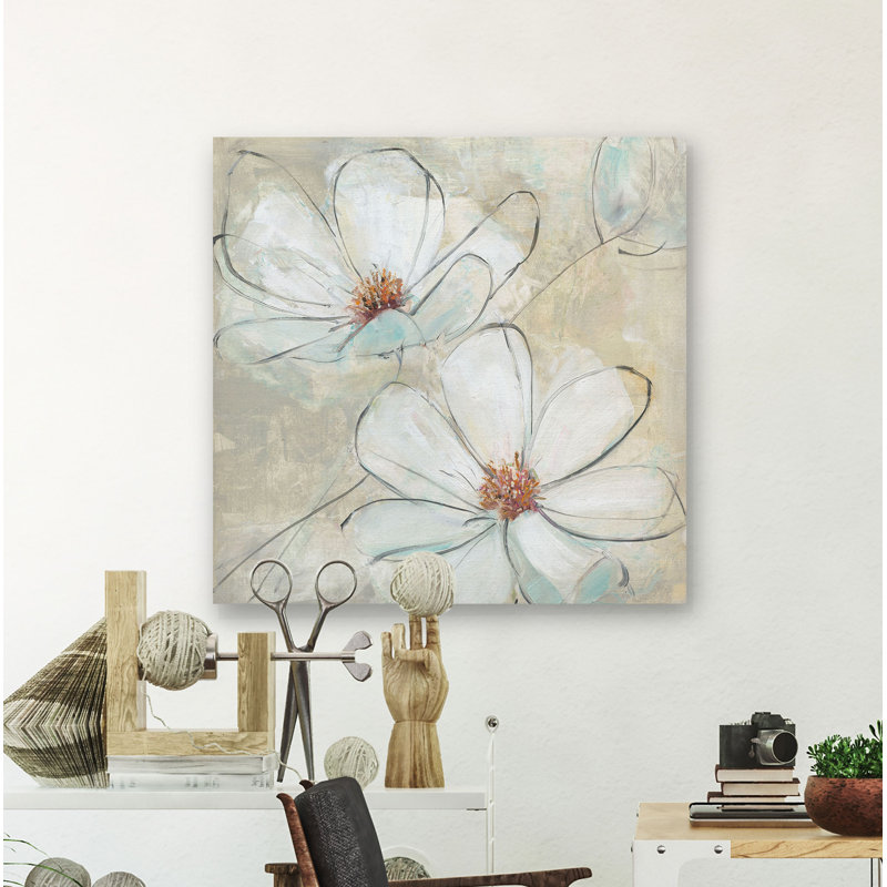 " Summer Allegro " Acrylic Painting, 32" H x 32" W x 1.5" D, Wrapped Canvas