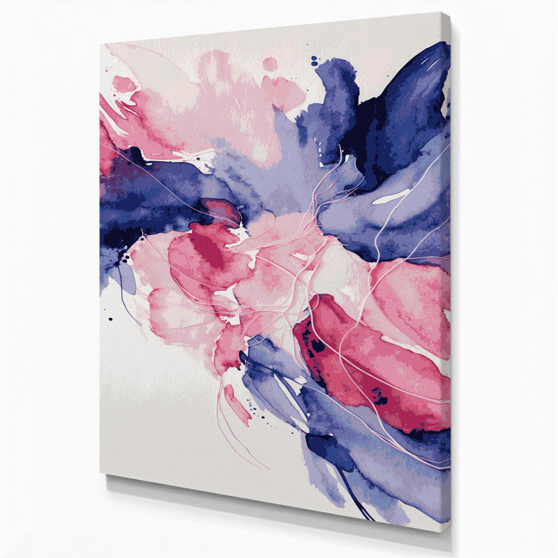 Aquarelle abstraite 77, art mural sur toile beige