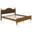 Lit plateforme en bois avec tête de lit rembourrée, lit plateforme moderne avec tête de lit-2061639995