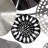 Silver/Black Metal Textured Plate Wall Decor with Black Accents 59" x 3" x 25"