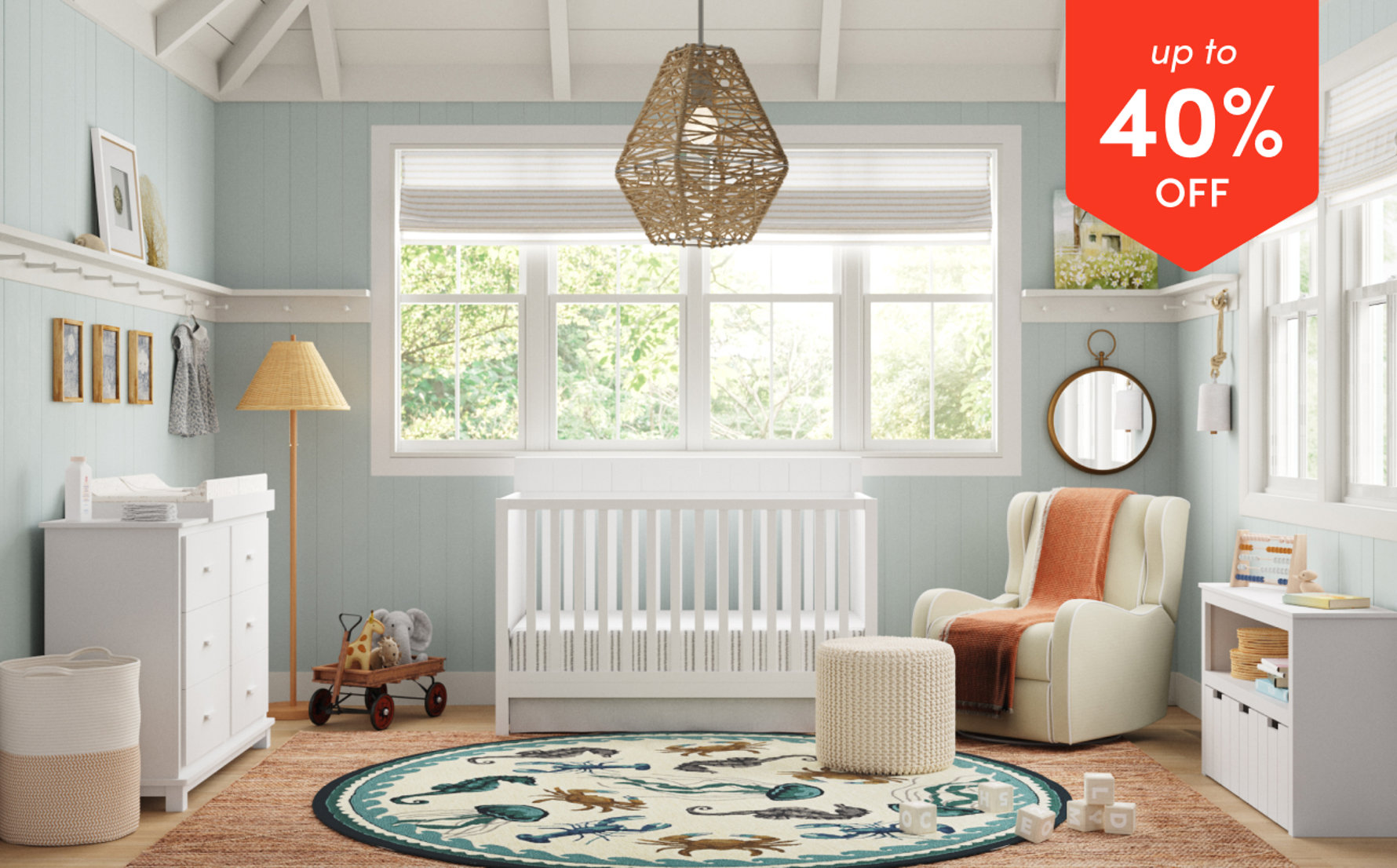 Up to 40% off.