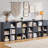 70.8H Modular Storage Organizer with Fabric Drawers, 24 Cube Walnut Bookcase & Room Divider,Individual-1681185197-1681185201-1681185200