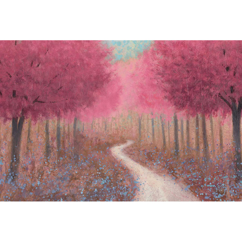 " Forest Pathway Spring Crop " by James Wiens Mixed Media Print, 8" H x 12" W x  1.25" D