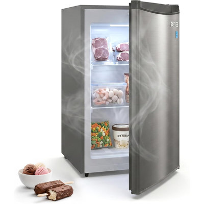 GAOMON 3.1 Cu. Ft. Freestanding Upright Freezer, Single Door Deep Freezer with Adjustable Shelves