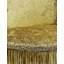 Tabouret de coiffeuse doré capitonné