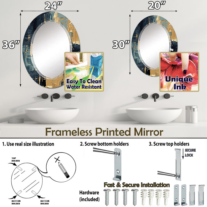 Miroir Perikles, 30 po x 20 po