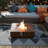 Square Concrete Propane Smokeless Fire Pit Table