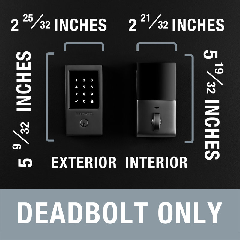 Single Cylinder Electronic Deadbolt, Satin Black