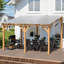 3X3M Outdoor Cedar Lean To Hardtop Pergolas And Gazebos Clearance-123282880