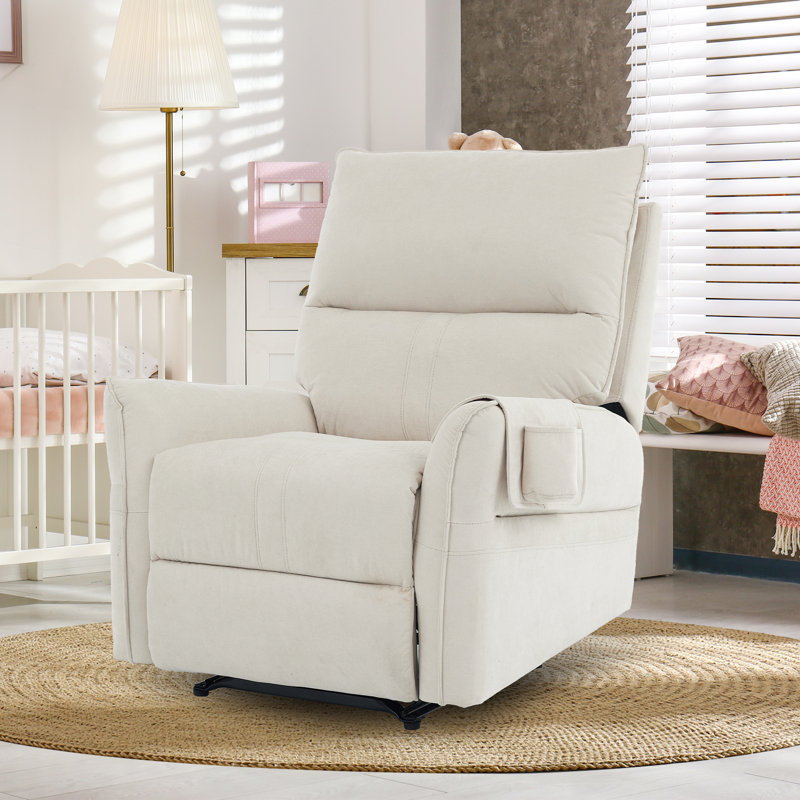 Power Recliner Chair with Dual Motors, Nursery Recliner, Chenille Recliner Chair For Living Room(Set of 2)-Beige
