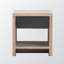 1 tiroir et 1 tablette Yarrow avec table de chevet au fini gris et brun clair, H 16,77 po x l 15,61 po x P 15,61 po