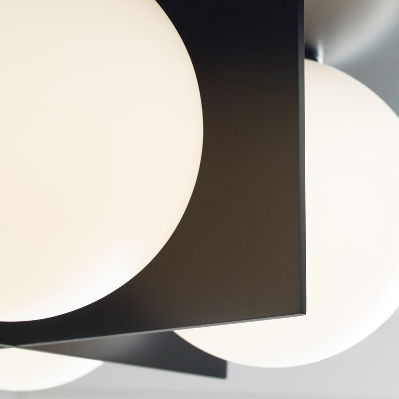Orbel 4 - Light Flush Mount, Black, Yes