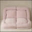 Canapé-lit convertible simple pliable, rose, la partie gauche du produit complet.-303414302