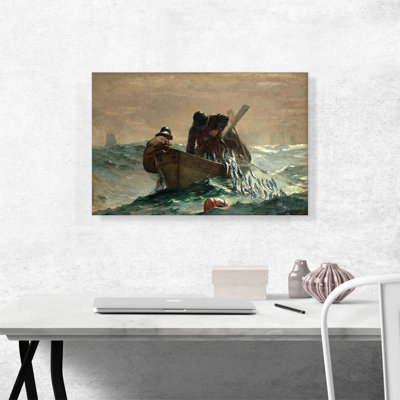 «The Herring Net 1885» par Winslow Homer, reproduction d'art sur toile tendue