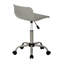 Chaise de bureau grise - Ergonomique, pivotante, siège réglable en hauteur, en mousse grise, piètement en métal