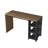 Modern Study Desk & Bookshelf Set, Walnut & Anthracite, 100% Melamine Coated Particle Board, Desk Height: 29.0 inches | Stylish Wall Shelf: 47.2 x 9.8 x 7.9 inches | Functional Home Office Solution-1371715849-1371717367