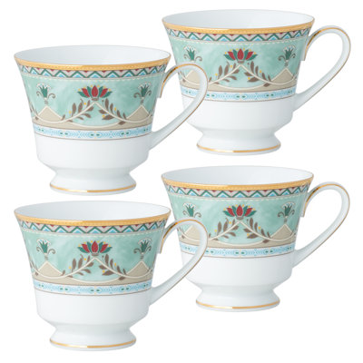Noritake Serene Garden Set of 4 Teacups, 8 oz.