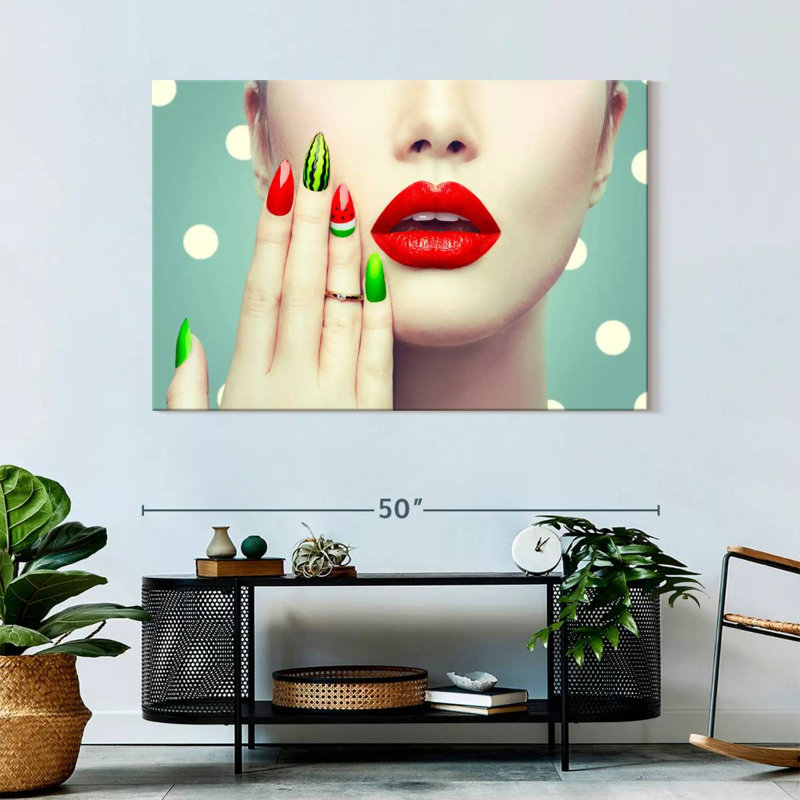 Shuttleworth Watermelon Designed Nails, 32" H x 48" W