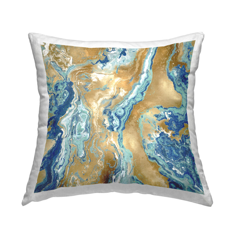Coussin décoratif à formes fluides modernes Stupell Industries par Danielle Carson