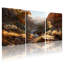 Ensemble de 3 tableaux sur toile représentant un paysage de canyon désertique-2002746206