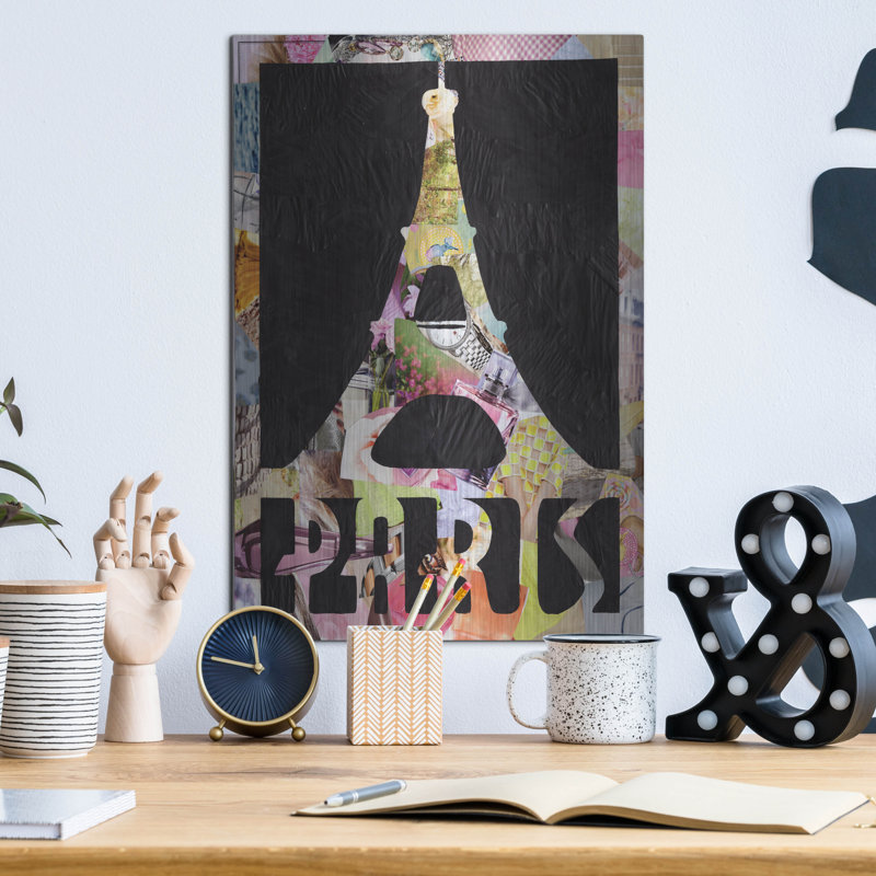 Red Barrel Studio® «Paris» par Artpoptart, art mural en métal, H 16 po x l 12 po