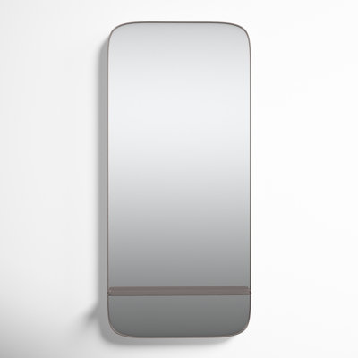 Ulis Metal Flat Wall Mirror with Shelves