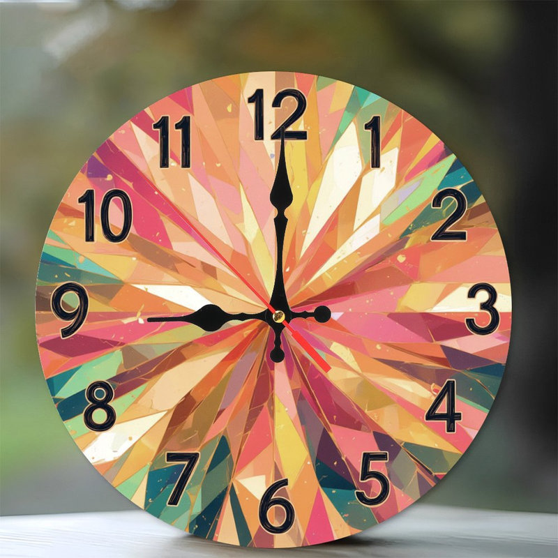 Horloge avec motif de pierres précieuses