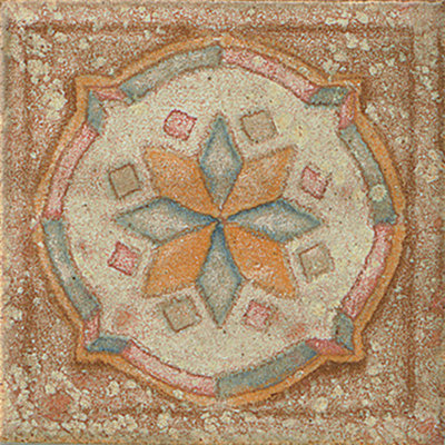 Cotto Nature 3'' x 3'' Hand Painted Porcelain Decorative Accent Tile