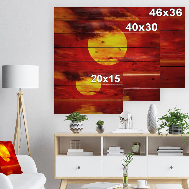 «Golden Sun Sink» - reproduction, H 30 po x l 40 po x P 1,5 po, Sans cadre