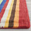 Tapis jaune en laine rayé fait à la main Frann-20944172