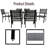 Maxiene Four Leg Dining Set-1932813401