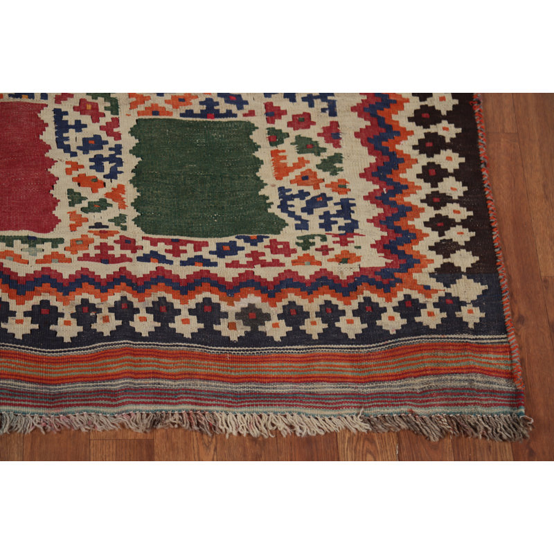 Tapis traditionnel à teinture de légumes antique 5 x 9