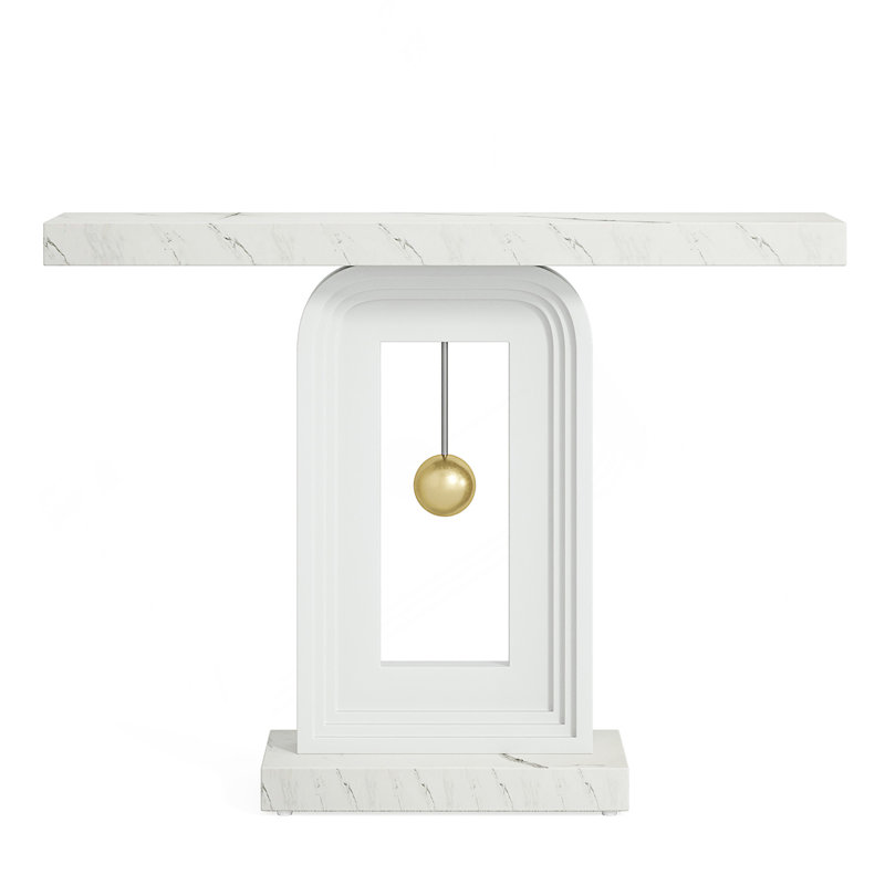 Modern Console Table with Geometric Base