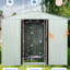8ft X 4ft Metal Outdoor Shed, White - Strong Galvanized Construction, Punched Vents For Efficient Airflow, Sliding Doors With Lock, Simple Installation Project Storage Shelter, Iron Build, Ventilated