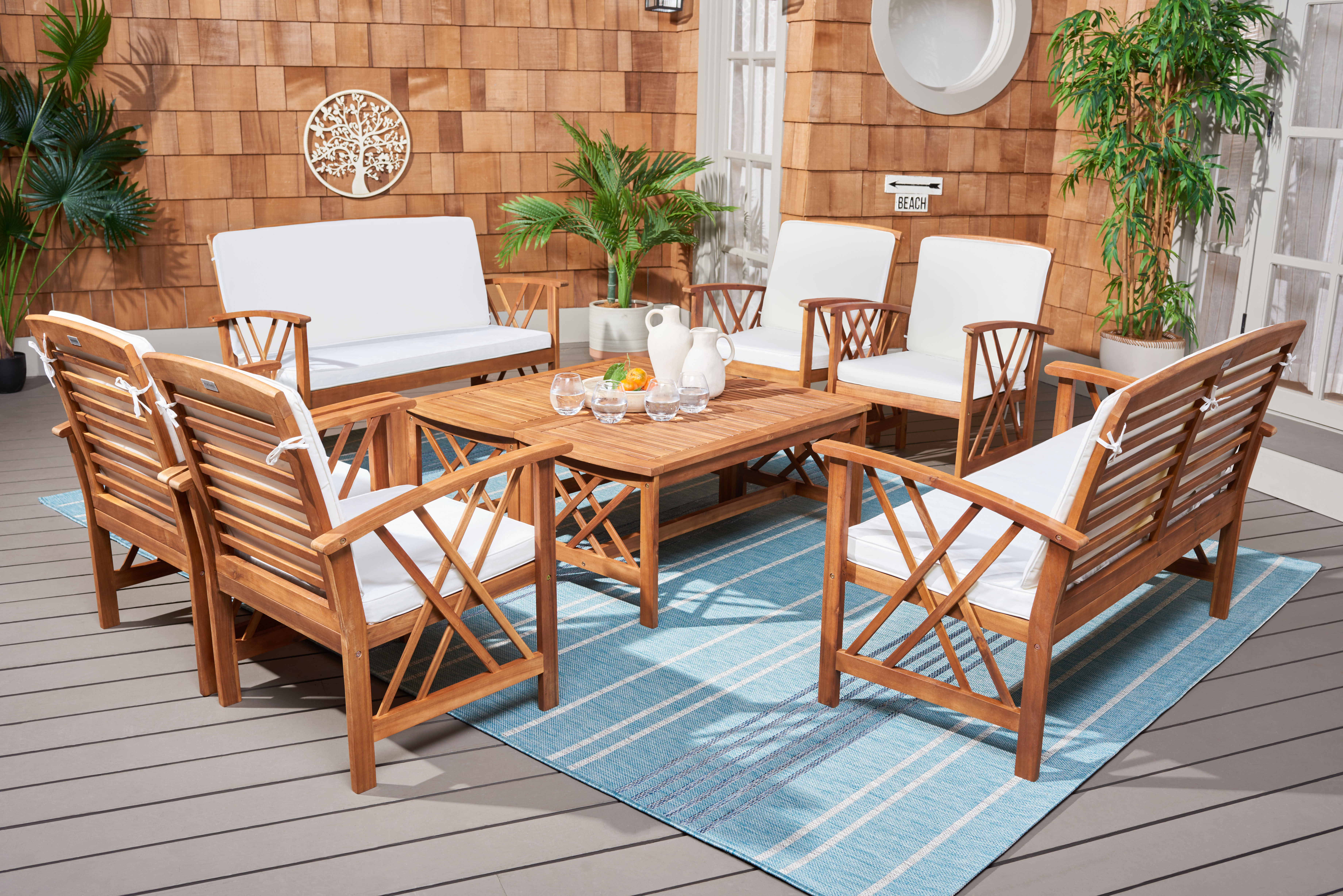 Pylant Acacia 8 - Person Patio Conversation Sets with Cushions