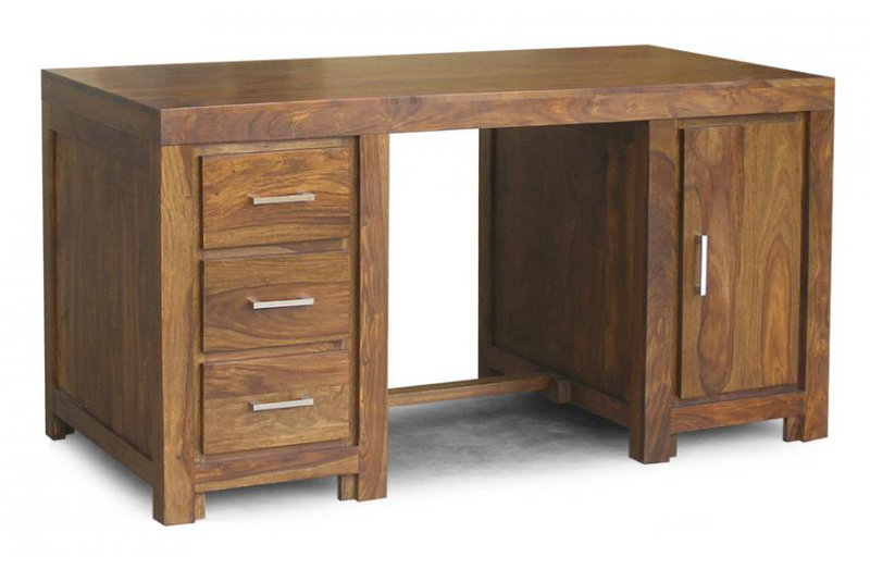 Granby Solid Wood Writing Desk, Honey