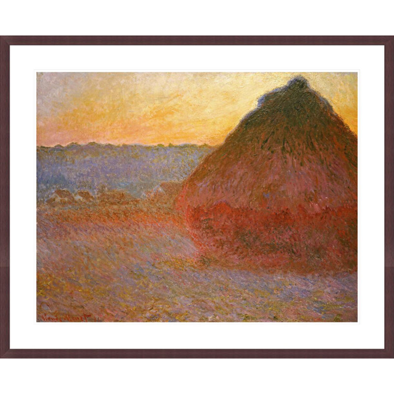 «Haystacks Impressions» par Claude Monet, impression giclée sur cadre, H 33,5 po x l 40,83 po