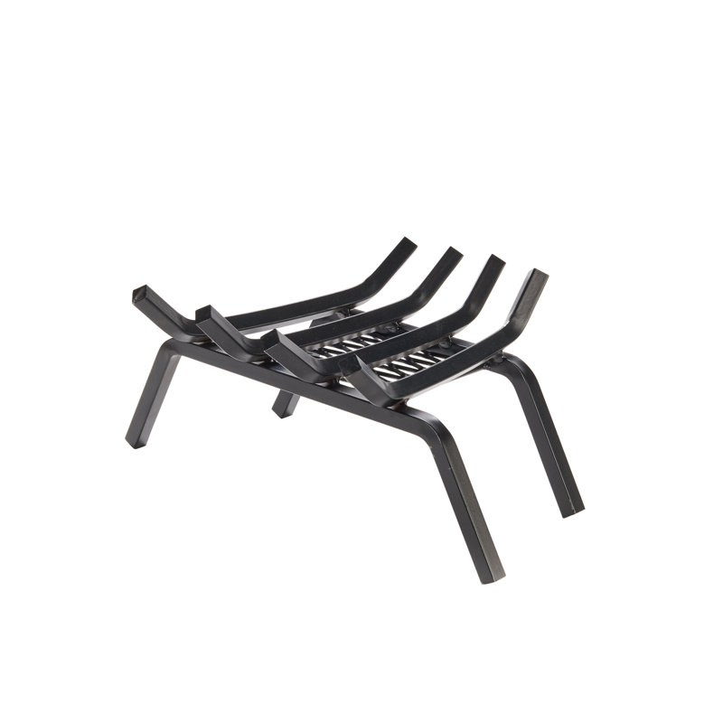 Grille de foyer en acier robuste 18 "avec support de braise, 7,5 po H x 18 po L x 12 po P