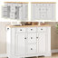Buffet rustique de salle à manger - Buffet avec rangement spacieux, tablettes réglables et charme campagnard-131101263