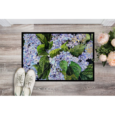Tapis d'intérieur antidérapant Tarkio Hydrangea