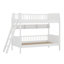 Lit superposé simple en bois avec 3 tablettes de rangement-119465188