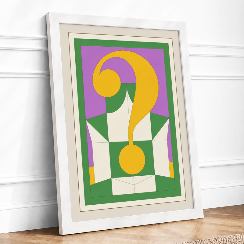 Inquiry Geometric - Framed Print, A3 - 42.0 x 29.7 cm, White