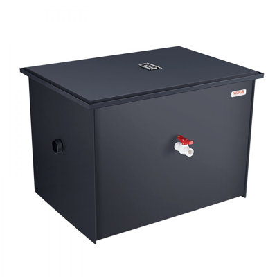 40LBS Commercial Grease Interceptor Trap Carbon Steel Waste Water Filter