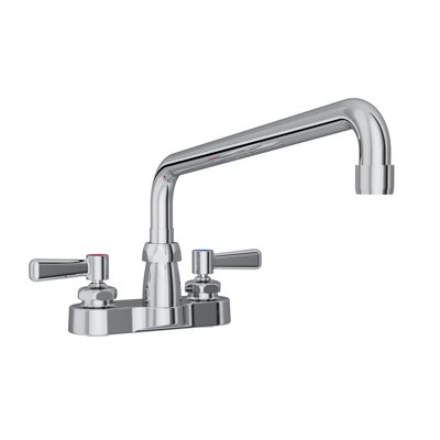 Ensemble de robinetterie 4 po avec robinet de terrasse exposé et douchette à arc 12 po et poignées leviers 2 po