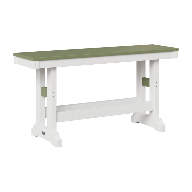 Garden Classic Outdoor Bench, 23" H x 12.5" W x 44" D, Sage/White