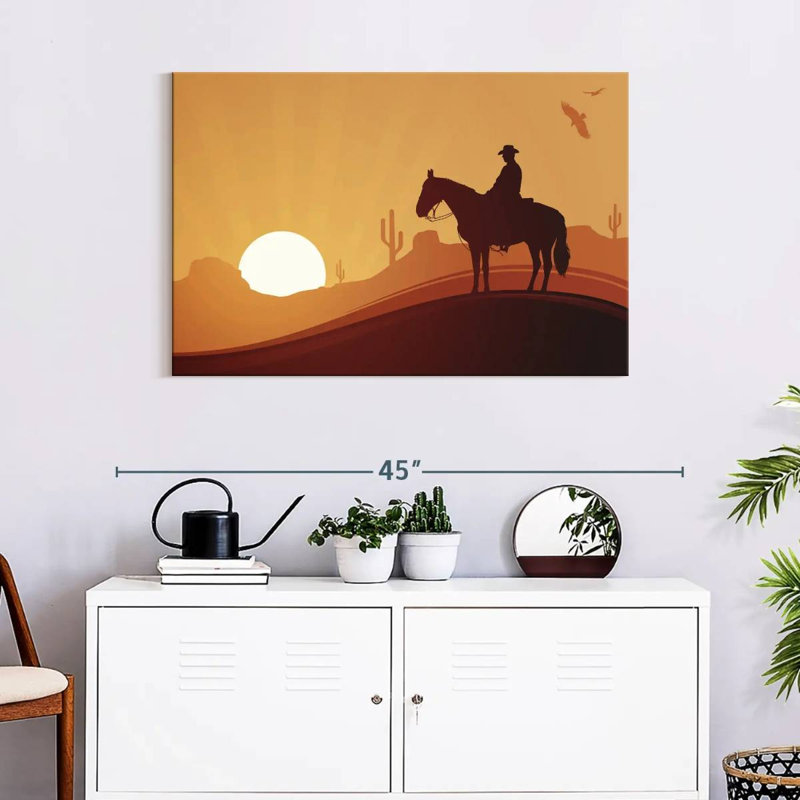 Lelar Desert Cowboy, 24" H x 36" W