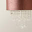 34 cm H Drum Cotton Blend Pendant Shade ( Slip-On ) in Pink