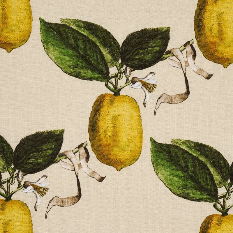 Tissu Schumacher x Johnson Hartig Le Citron, Naturel