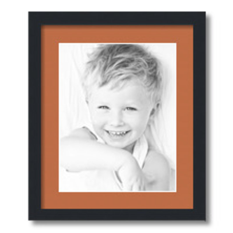Matte Picture Frame with Mat, Red Orange