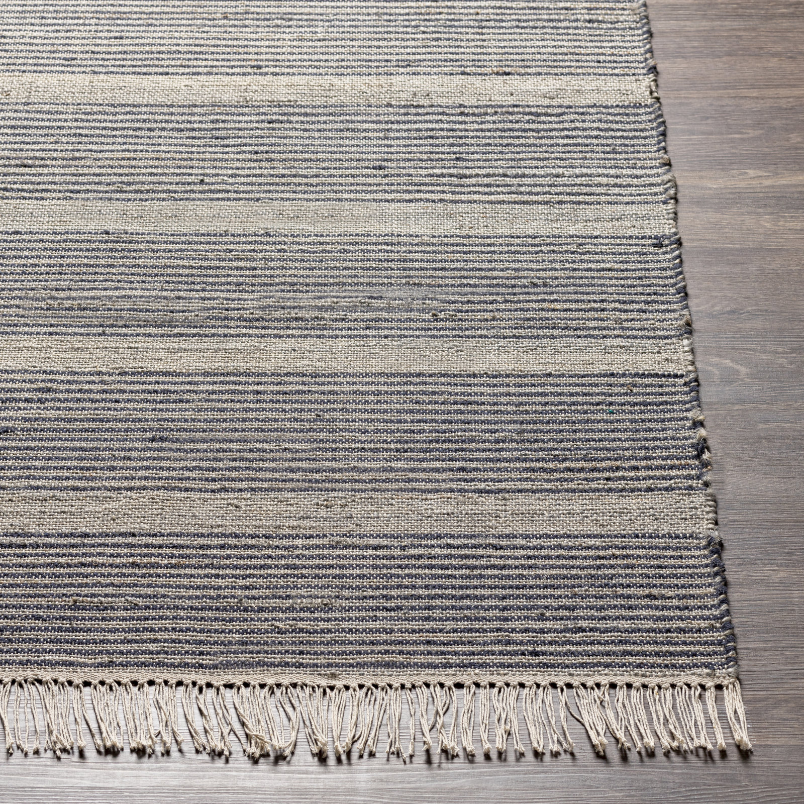 Haiya Hand-Woven Striped Jute Rug, Rectangle 9' x 12'